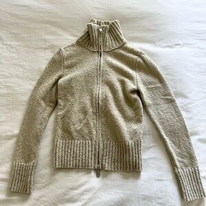Zara Full Zip Turtleneck Sweater